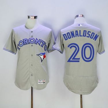 Toronto Blue Jays #20 Josh Donaldson Grey Flexbase Authentic Collection Stitched Baseball Jersey