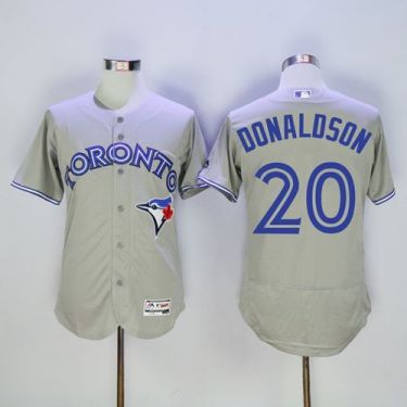 Toronto Blue Jays #20 Josh Donaldson Grey Flexbase Authentic Collection Stitched Baseball Jersey Toronto Blue Jays #20 Josh Donaldson Grey Flexbase Authentic Collection Stitched Baseball Jersey