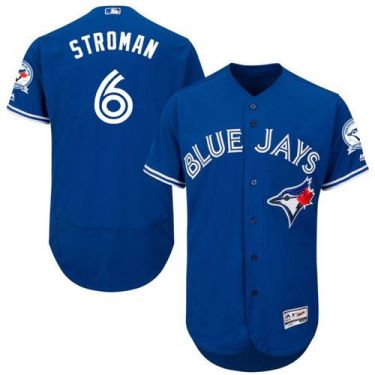 Toronto Blue Jays #6 Marcus Stroman Blue Flex Base Authentic Collection Stitched Baseball Jersey Toronto Blue Jays #6 Marcus Stroman Blue Flex Base Authentic Collection Stitched Baseball Jersey
