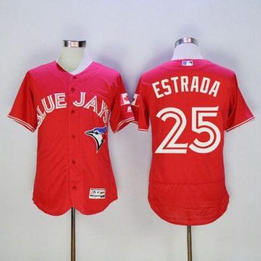 Toronto Blue Jays #25 Marco Estrada Red Flexbase Authentic Collection Canada Day Mens Stitched Baseball Jersey