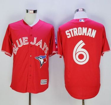 Toronto Blue Jays #6 Marcus Stroman Red New Cool Base 40th Anniversary Stitched Baseball Jersey