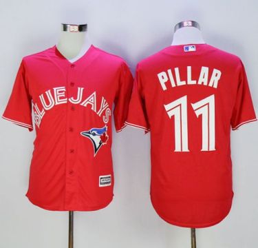 Toronto Blue Jays #11 Kevin Pillar Red New Cool Base 40th Anniversary Stitched Baseball Jersey