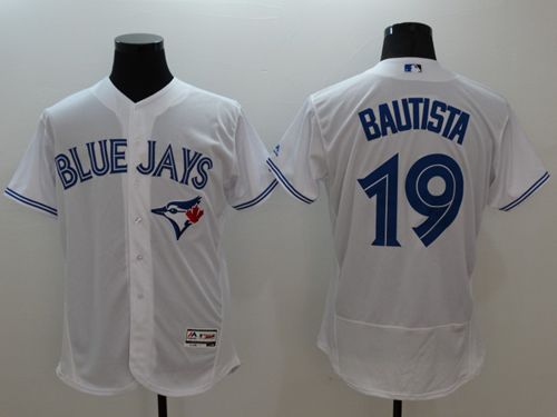 Toronto Blue Jays #19 Jose Bautista White Flexbase Authentic Collection Stitched Baseball Jersey