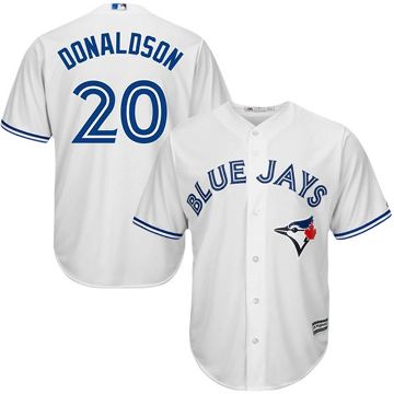 Youth Toronto Blue Jays #20 Josh Donaldson Majestic White Cool Base Player Jersey