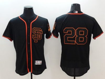 San Francisco Giants #28 Buster Posey Black Flex Base Authentic Collection Alternate Stitched Baseball Jersey