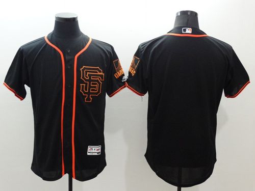 San Francisco Giants Blank Black Flex Base Authentic Collection Alternate Stitched Baseball Jersey