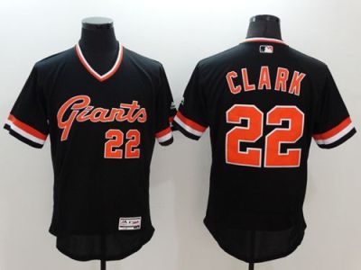 San Francisco Giants #22 Will Clark Black Flex Base Authentic Collection Cooperstown Stitched Baseball Jersey