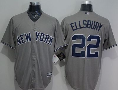 Yankees #22 Jacoby Ellsbury Grey New Cool Base Stitched Baseball Jersey