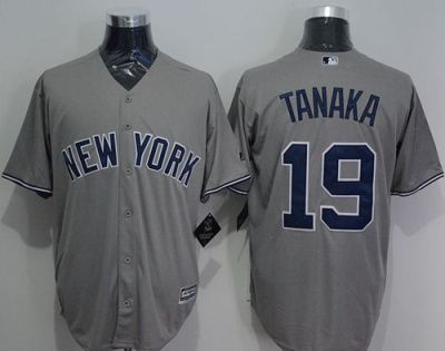 Yankees #19 Masahiro Tanaka Grey New Cool Base Stitched Baseball Jersey