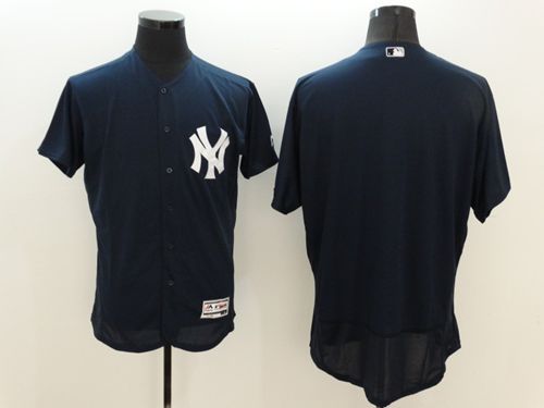 Yankees Blank Navy Blue Flexbase Authentic Collection Stitched Baseball Jersey