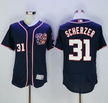 Washington Nationals #31 Max Scherzer Navy Blue Flexbase Authentic Collection Stitched Baseball Jersey