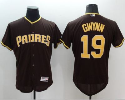 Padres #19 Tony Gwynn Brown Flexbase Authentic Collection Stitched Baseball Jersey