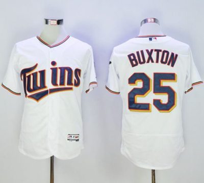 Twins #25 Byron Buxton White Flexbase Authentic Collection Stitched Baseball Jersey
