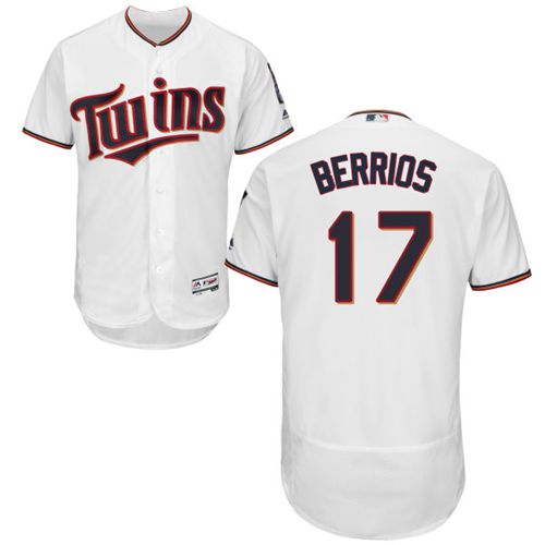 Twins #17 Jose Berrios White Flexbase Authentic Collection Stitched Baseball Jersey Twins #17 Jose Berrios White Flexbase Authentic Collection Stitched Baseball Jersey