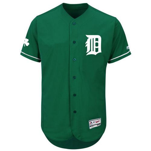Men's Detroit Tigers Blank Majestic Green Celtic Flexbase Authentic Collection Jersey