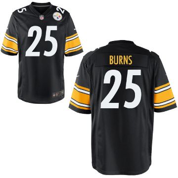Youth Pittsburgh Steelers #25 Artie Burns Nike Black NFL Game Stitched Jersey