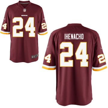 Men's Washington Redskins #24 Duke Ihenacho Nike Burgundy NFL Game Stitched Jersey