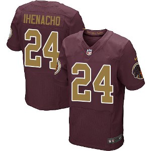 Men's Washington Redskins #24 Duke Ihenacho Nike Throwback NFL Elite Stitched Jersey