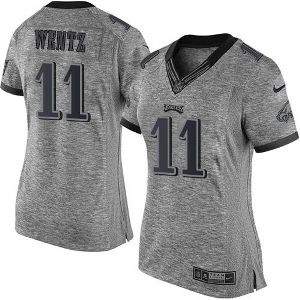 Women's Nike Philadelphia Eagles #11 Carson Wentz Gray Stitched NFL Limited Gridiron Gray Fashion Jersey