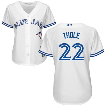 Women's Toronto Blue Jays #22 Josh Thole Majestic White Cool Base Jersey