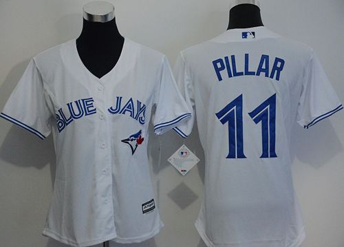 Women's Toronto Blue Jays #11 Kevin Pillar White Home Stitched Baseball Jersey