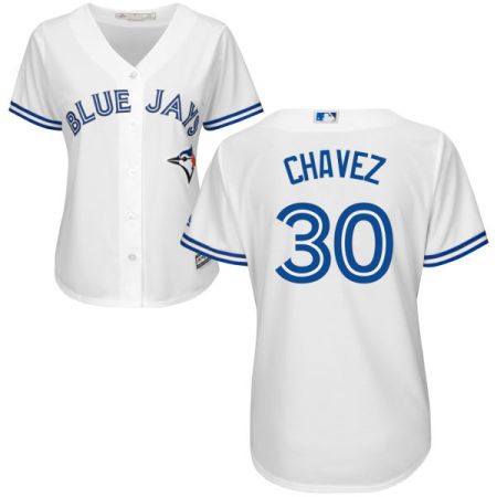 Women's Toronto Blue Jays #30 Jesse Chavez Majestic White Cool Base Jersey