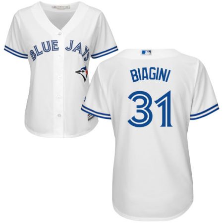 Women's Toronto Blue Jays #31 Joe Biagini Majestic White Cool Base Jersey