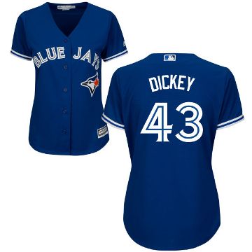 Women's Toronto Blue Jays #43 R.A. Dickey Majestic Royal Cool Base Jersey