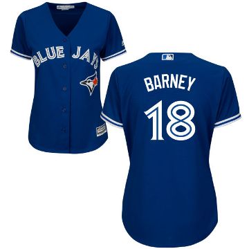 Women's Toronto Blue Jays #18 Darwin Barney Majestic Royal Cool Base Jersey