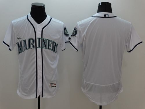 Seattle Mariners Blank White Flexbase Authentic Collection Stitched Baseball Jersey Seattle Mariners Blank White Flexbase Authentic Collection Stitched Baseball Jersey