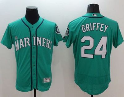 Seattle Mariners #24 Ken Griffey Green Flexbase Authentic Collection Stitched Baseball Jersey
