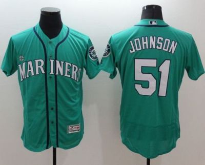 Seattle Mariners #51 Randy Johnson Green Flexbase Authentic Collection Stitched Baseball Jersey