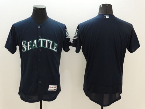 Seattle Mariners Blank Navy Blue Flexbase Authentic Collection Stitched Baseball Jersey