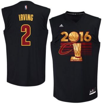 Men's Cleveland Cavaliers #2 Kyrie Irving Adidas Black 2016 NBA Finals Champions Jersey