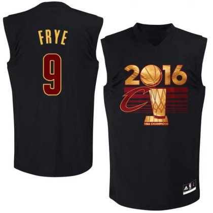 #9 Mens Cleveland Cavaliers Channing Frye Adidas Black 2016 Authentic NBA Finals Champions Jersey