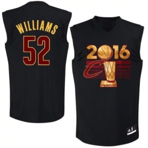 #52 Mens Cleveland Cavaliers Mo Williams Adidas Black 2016 Authentic NBA Finals Champions Jersey