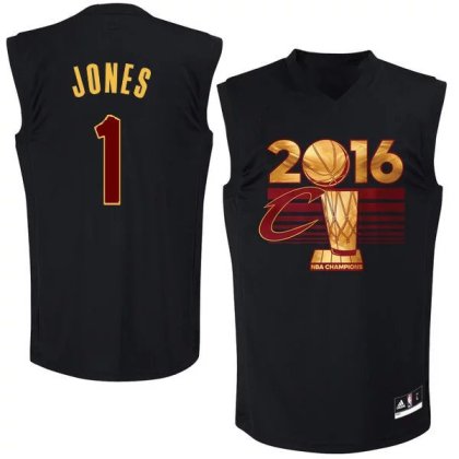#1 Mens Cleveland Cavaliers James Jones Adidas Black 2016 Authentic NBA Finals Champions Jersey