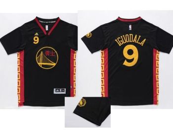 Mens Golden State Warrlors #9 Andre Iguodala Black Slate Chinese New Year Stitched NBA Jersey