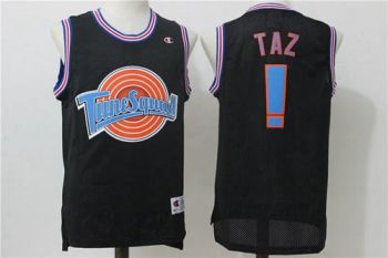 Space Jam Tune Squad ! Taz Black Stitched Basketball Jersey