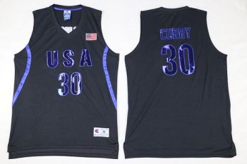Mens Stephen Curry NBA JERSEYS #30 Olympic USA Nike Black Basketball Jersey