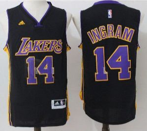 #14 Brandon Ingram - Mens Los Angeles Lakers #14 Brandon Ingram Adidas Black NBA Draft'16 Player Swingman Stitched Jersey