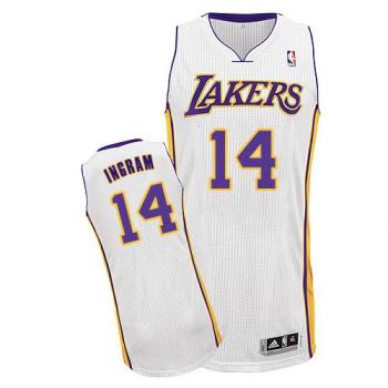 Mens Los Angeles Lakers #14 Brandon Ingram Adidas White NBA Draft'16 Player Swingman Stitched Jersey