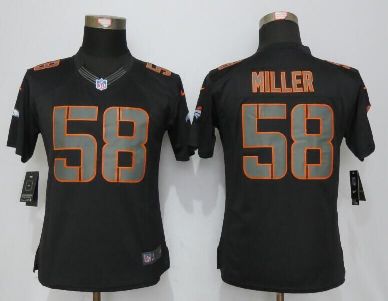 Womens Denver Broncos #58 Von Miller New Nike Black Impact Limited Stitched NFL Jersey