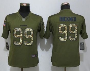 Womens NFL San Francisco 49ers #99 DeForest Buckner Nike Green Salute To Service Stitched Limited Jersey