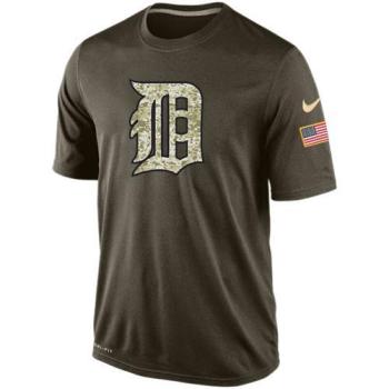 Mens Detroit Tigers Green Salute To Service MLB Baseball Nike Dri-FIT T-Shirt
