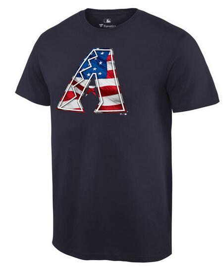 Mens Arizona Diamondbacks Navy MLB Baseball Banner Wave T-Shirt