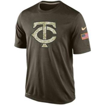 Mens Minnesota Twins Green Salute To Service MLB Baseball Nike Dri-FIT T-Shirt
