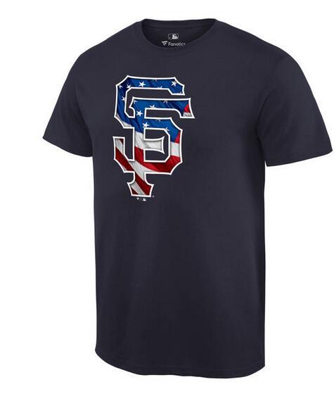 Mens San Francisco Giants Navy Big & Tall MLB Baseball Banner Wave T-Shirt