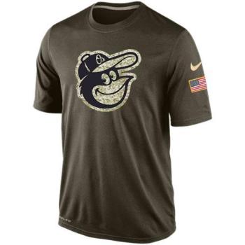 Mens Baltimore Orioles Green Salute To Service MLB Baseball Nike Dri-FIT T-Shirt