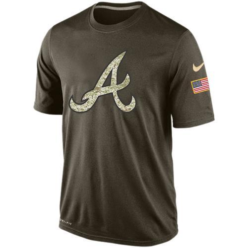 Mens Atlanta Braves Green Salute To Service MLB Baseball Nike Dri-FIT T-Shirt